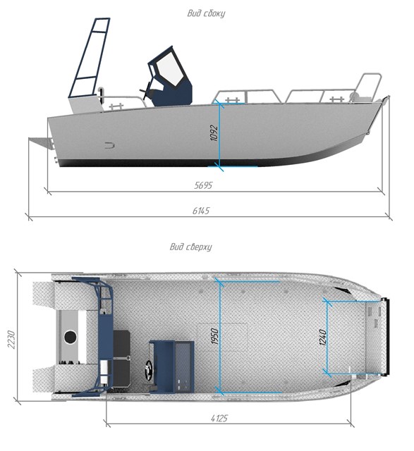 Размер лодки ДМБ 6